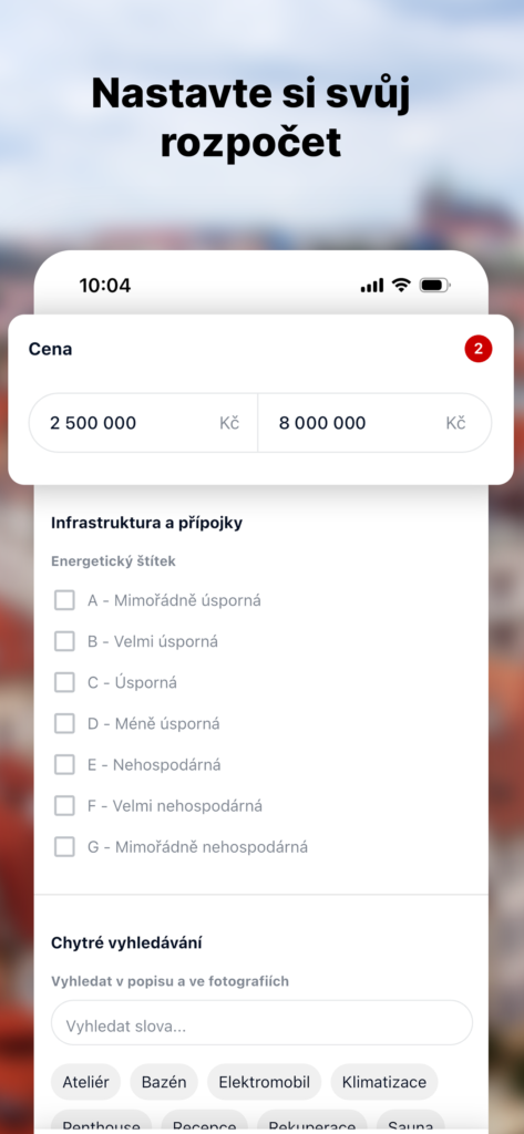sreality android aplikace rozpocet