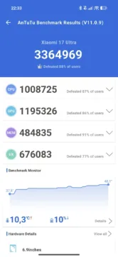 xiaomi 17 ultra antutu vysledek