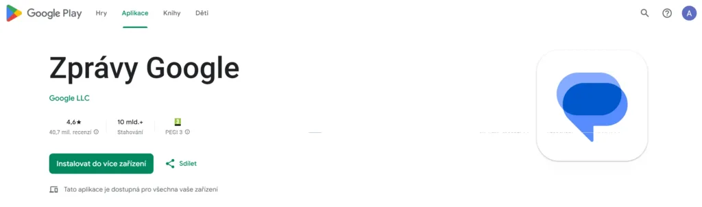 zpravy google 10 miliard stazeni