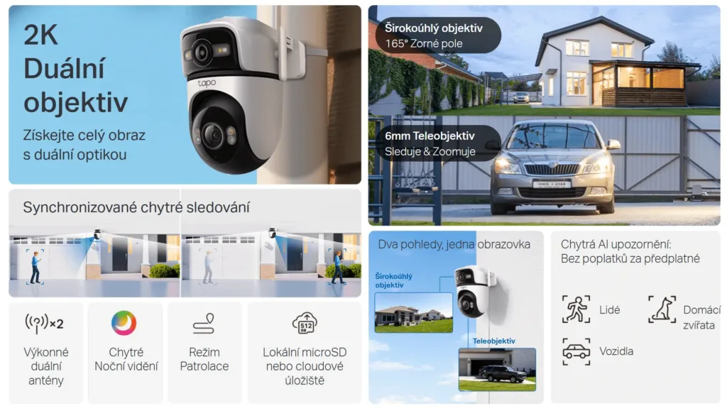 TP Link Tapo C545D vlastnosti