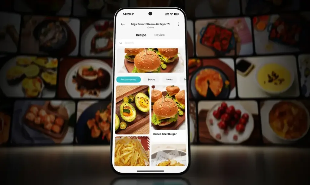 Xiaomi Mijia Smart Steam Air Fryer 7L recepty v mobilu