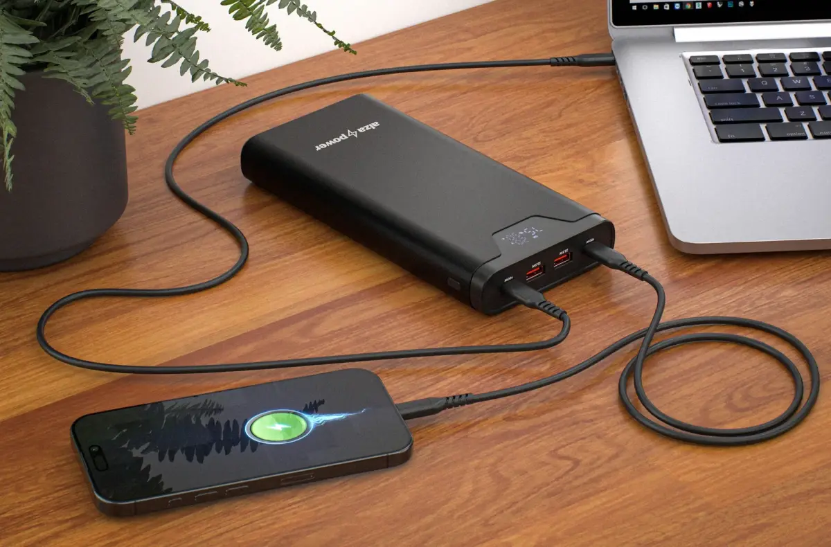 alzapower magma 40000mah s mobilem a notebookem