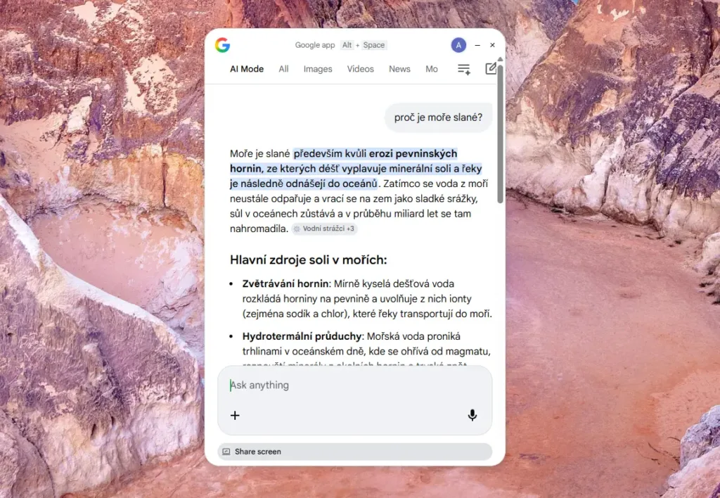 aplikace google pro windows proc je more slane