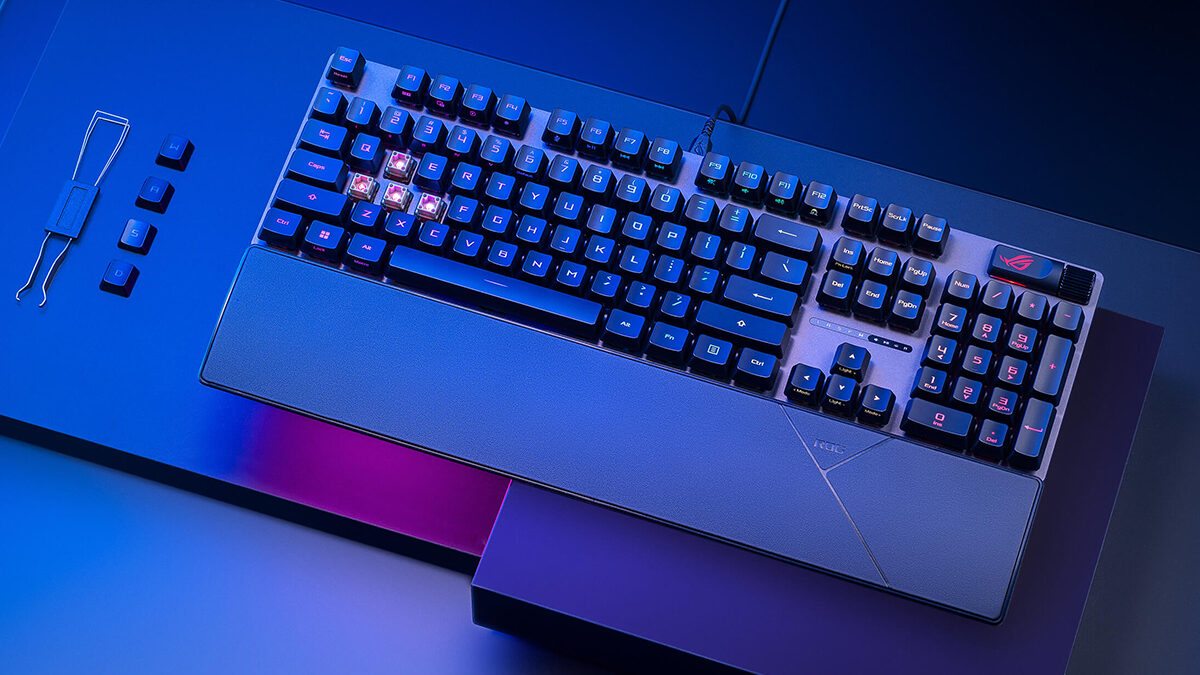 Výborná klávesnice ASUS ROG Strix Scope II X zlevnila o tisícovku! Má lubrikované spínače, české klávesy a otočné kolečko