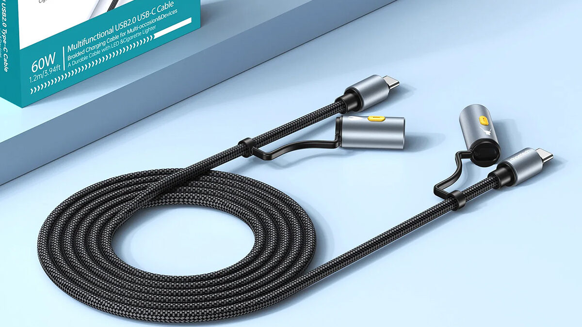 Sleva 40 % na nejpodivnější USB-C kabel. Nabíjí 60 watty, svítí a v nouzi zapálí oheň