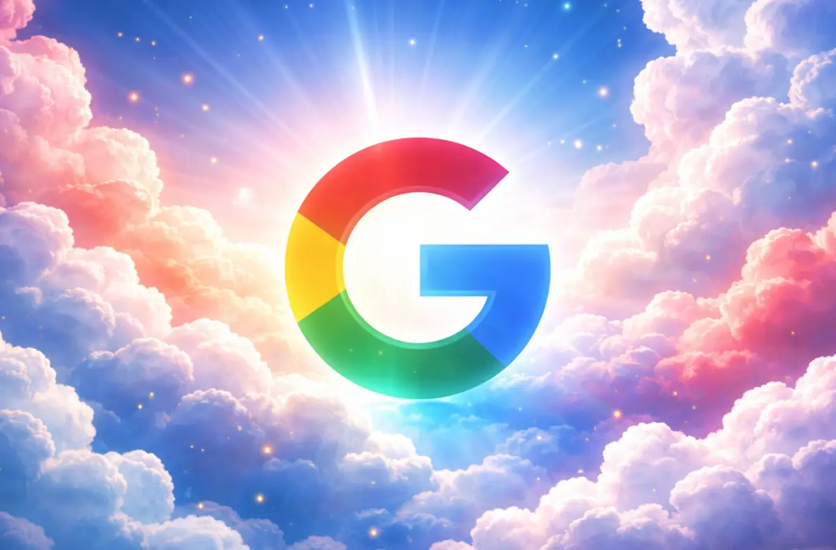 google logo v oblacich ai ilustrace