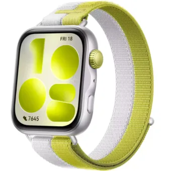 huawei watch fit 5 stribrna se zelenou