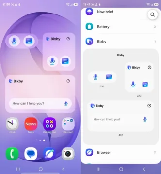 one ui 9 bixby widgety