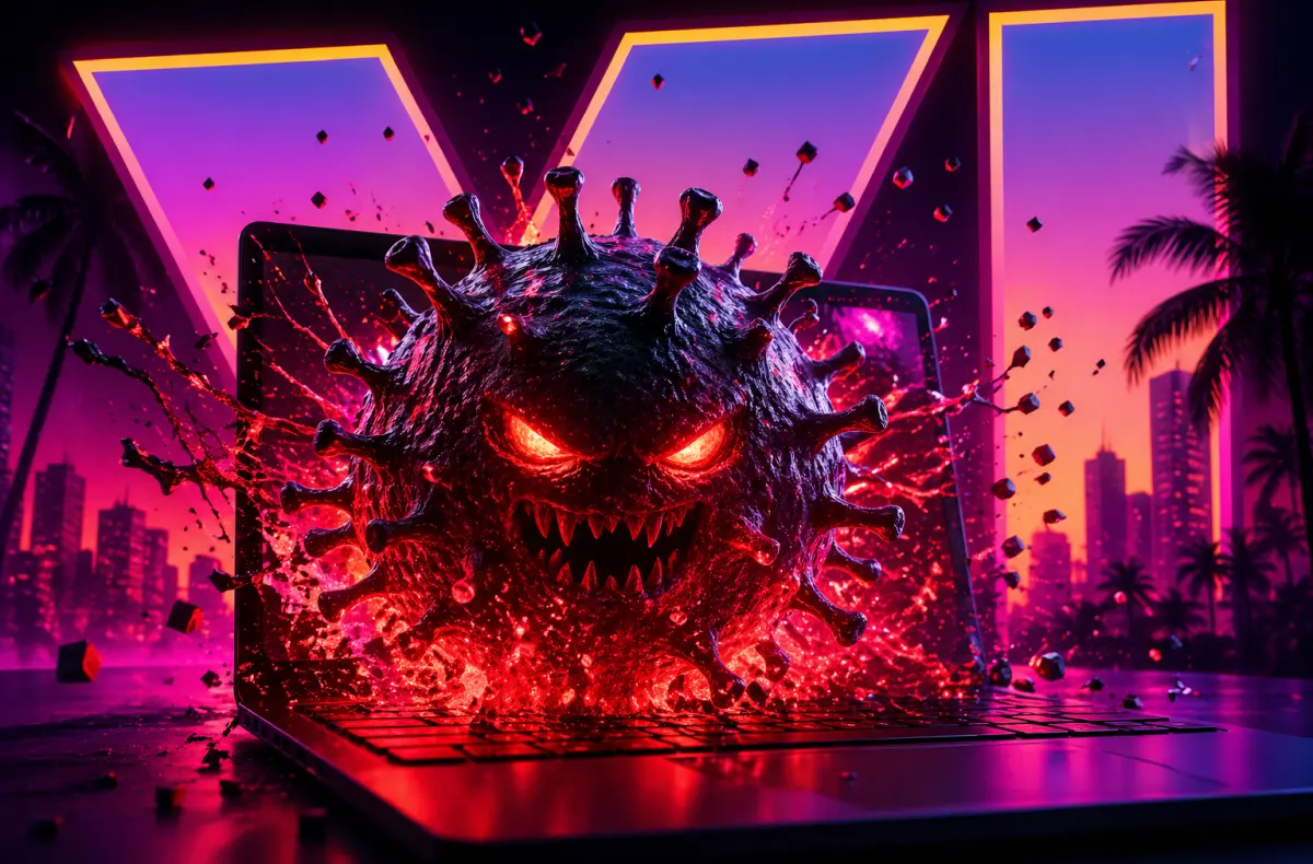 pc virus pred logem gta vi ai ilustrace
