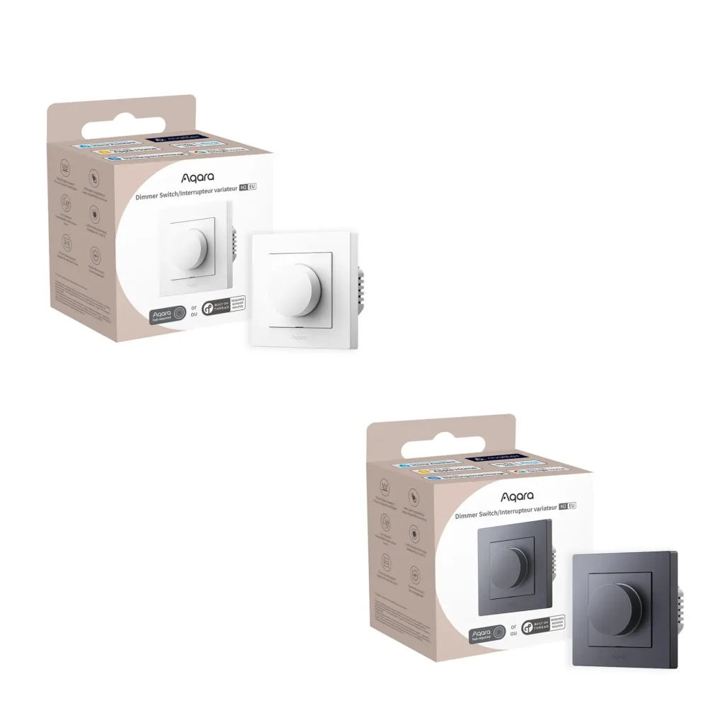 AQARA Dimmer Switch H2 EU baleni barevne verze render