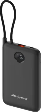 AlzaPower City 10000mAh Power Delivery cerna render