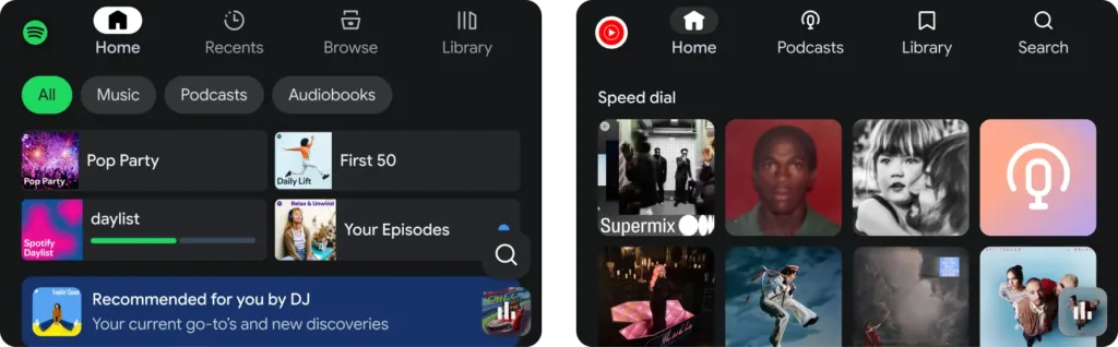 android auto prepracovane hudebni aplikace spotify yt music