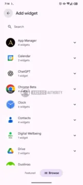 android auto pridani widgetu