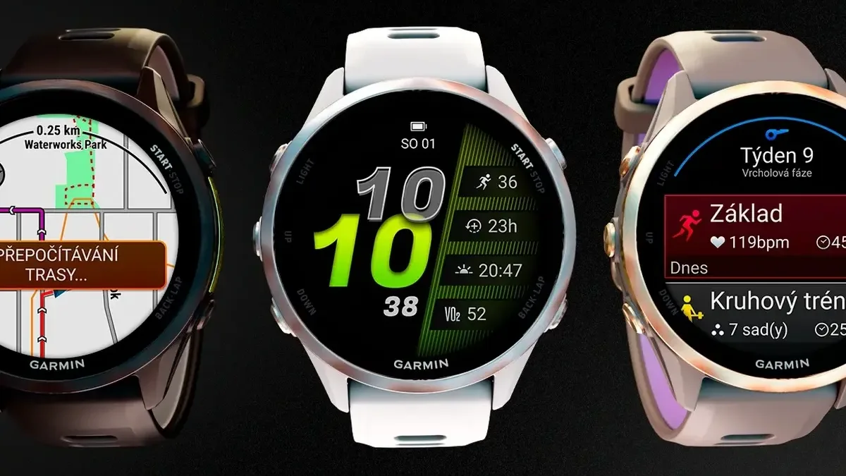 Garmin Forerunner 970 jsou nejlepší běžecké hodinky značky. Mají barevné mapy a můžete s nimi volat