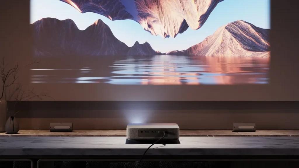 loewe we beam projektor promitani na stenu