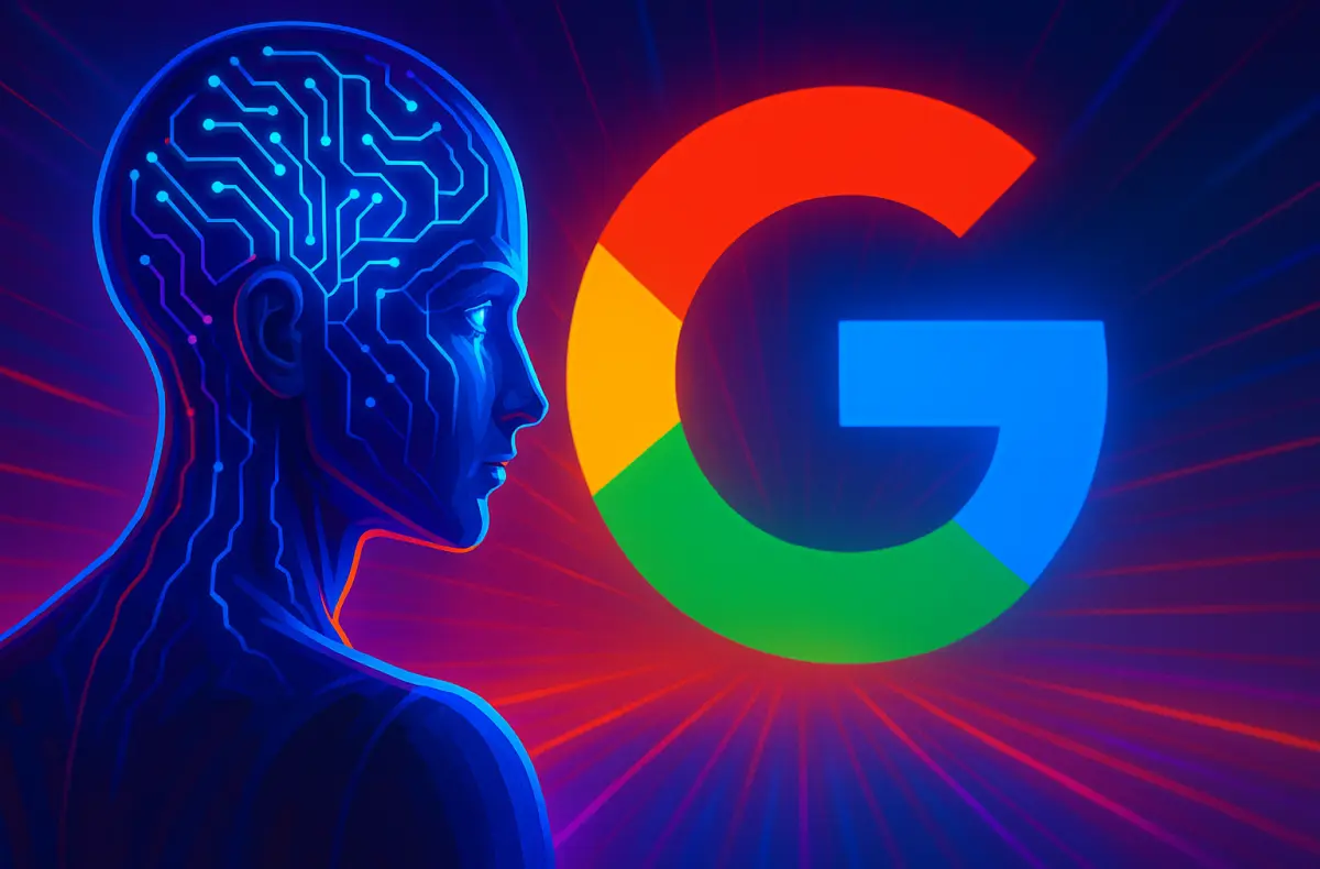umela inteligence s logem googlu barevna ilustrace pro google gemini