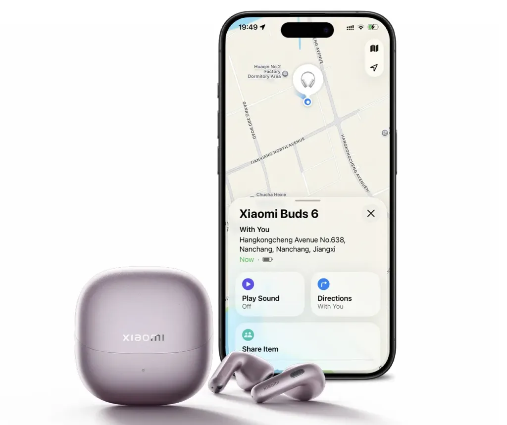 xiaomi buds 6 apple find my