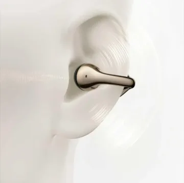 xiaomi klipsova sluchatka zlata na uchu
