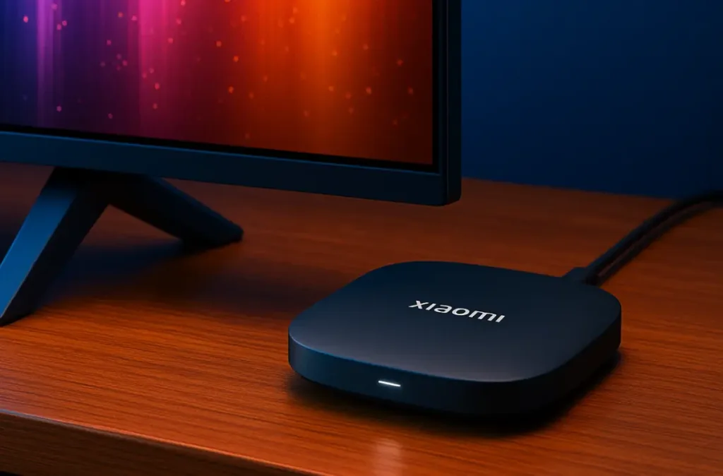 xiaomi tv box s 3rd gen ilustrace u televize