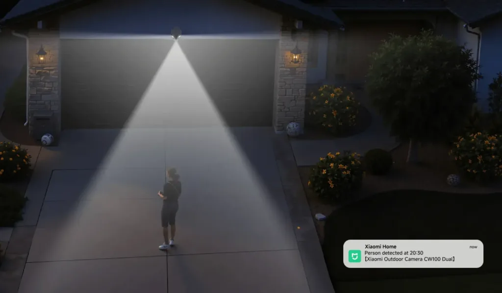 Xiaomi Outdoor Camera CW100 Dual detekce osob
