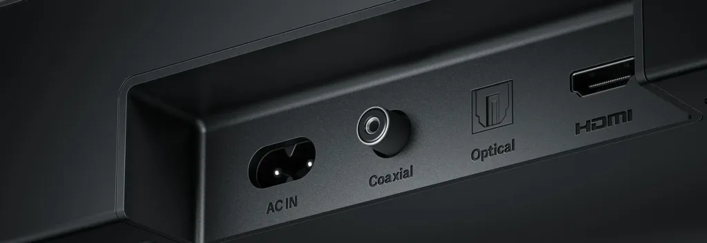 Xiaomi Soundbar Pro 2.1 ch porty