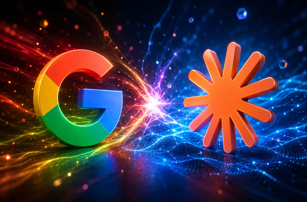 google logo a claude logo ai ilustrace