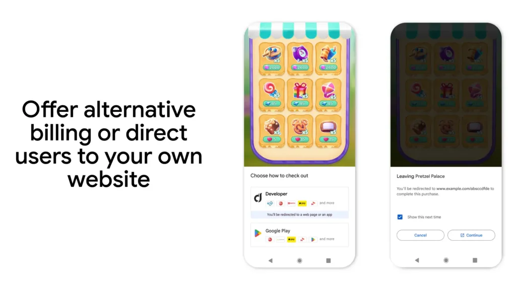 obchod google play alternativni platebni metody