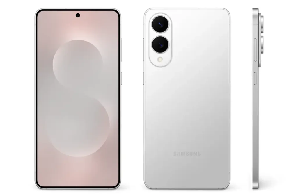 samsung galaxy s25 edge zepredu zezadu ze strany stribrna verze