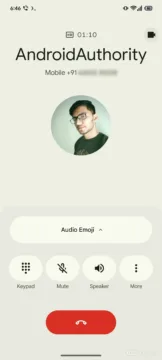 telefon google material 3 expressive probihajici hovor