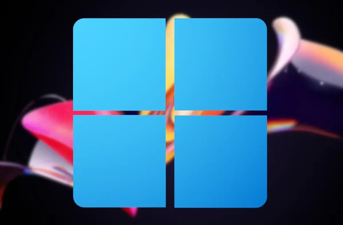 windows 11 logo na oficialni tapete s krekry