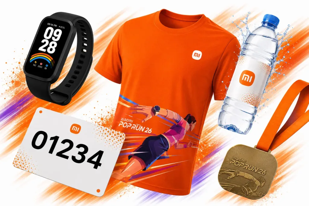 xiaomi pop run startovni set ilustrace