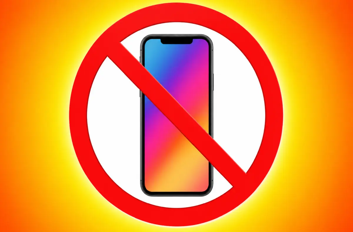zakaz mobilnich telefonu ilustracni obrazek