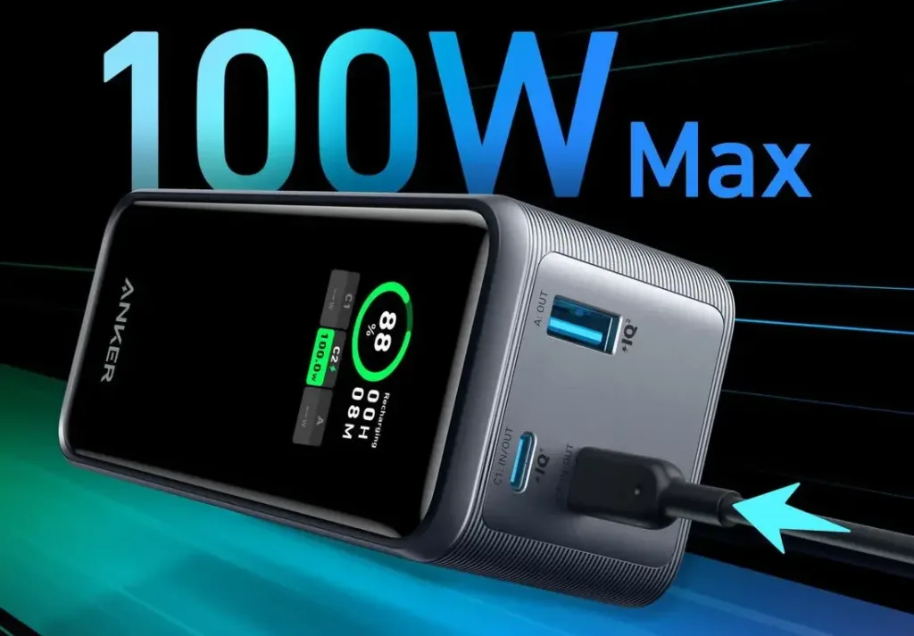 200W powerbanka Anker Prime 20 000 mAh dobijeni powerbanky