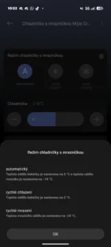 Mijia Refrigerator Cross Door 502L aplikace vysvetlivky