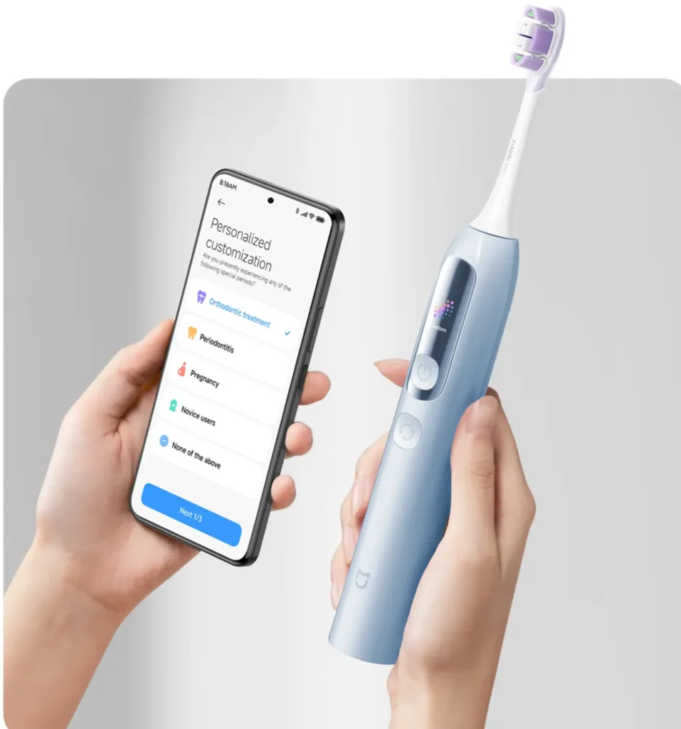 Xiaomi Mijia Smart Servo oscillation Electric Toothbrush Pro s aplikaci