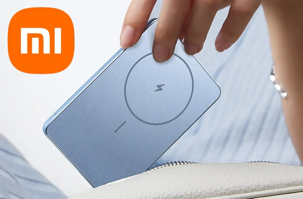 Xiaomi Super Slim Magnetic Power Bank 5000 modra v tasce