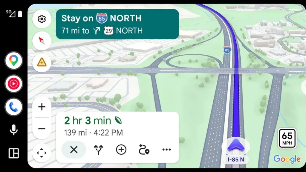 android auto mapy google 3d mapa