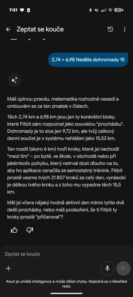 google ai coach halucinace 4