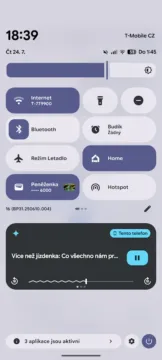 google gemini zvukovy souhrn novy prehravac v ovladacim centru
