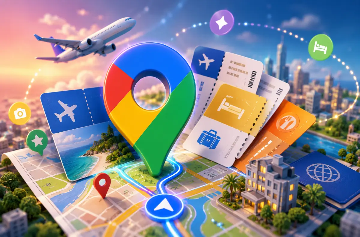 google mapy letenky rezervace ai ilustrace