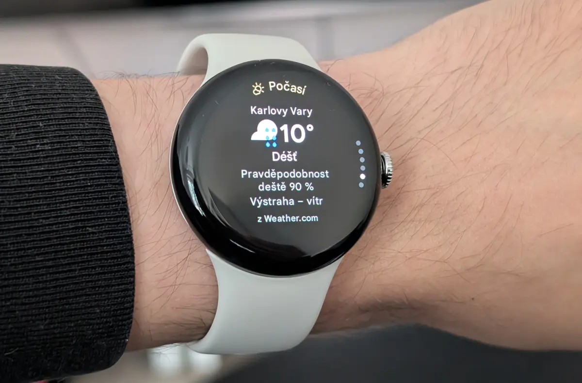 google pixel watch 3 pocasi na ruce