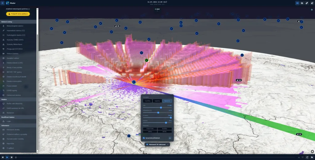 iradar aplikace screenshot
