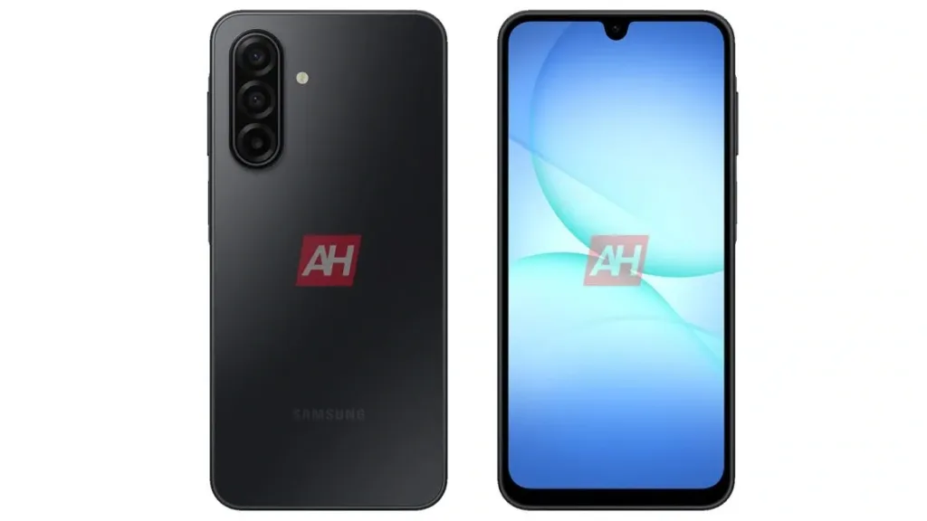 samsung galaxy a17 predni zadni strana cerna render unik