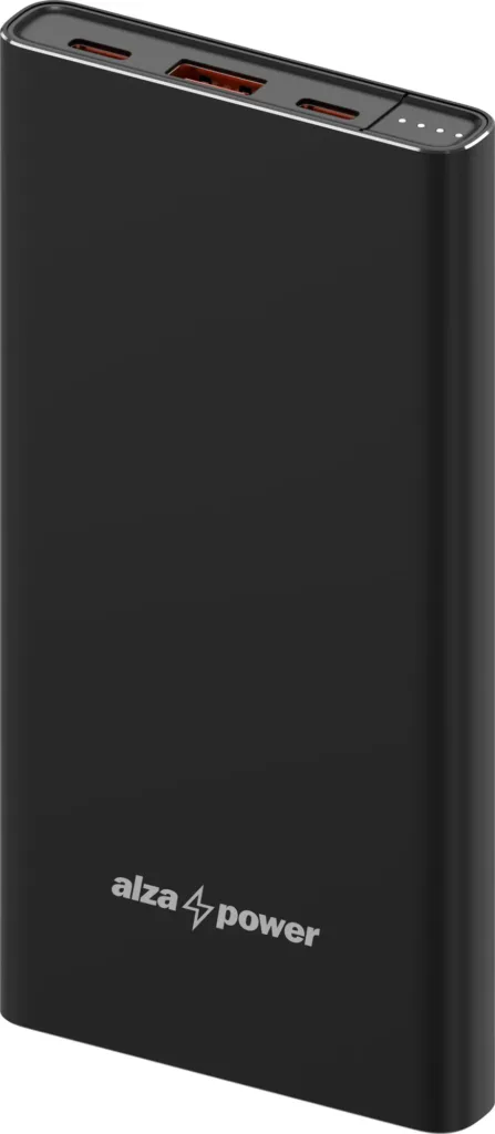 AlzaPower Metal Gen2 10000mAh render zepredu cerna