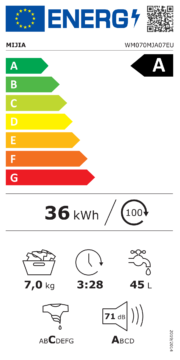 Mijia Front Load Washer 7kg EU energostitek