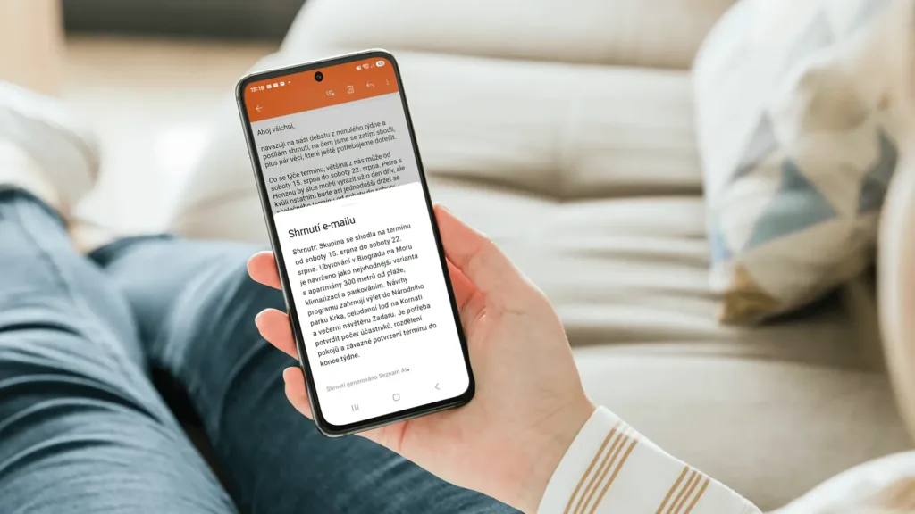 email cz seznam aplikace shrnuti e mailu
