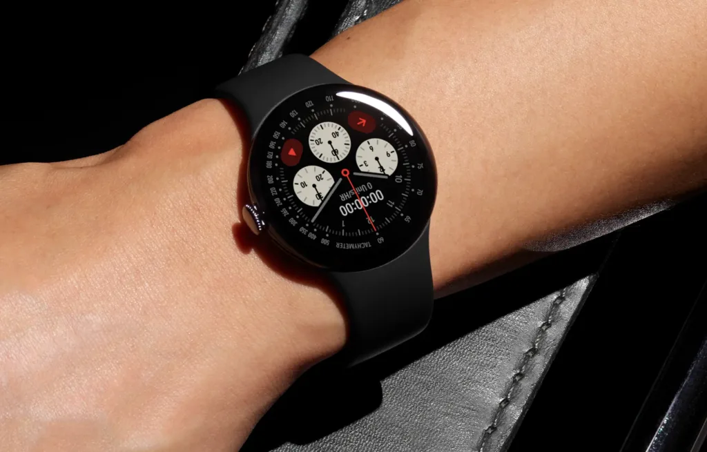 google pixel watch 5 obsidian na ruce