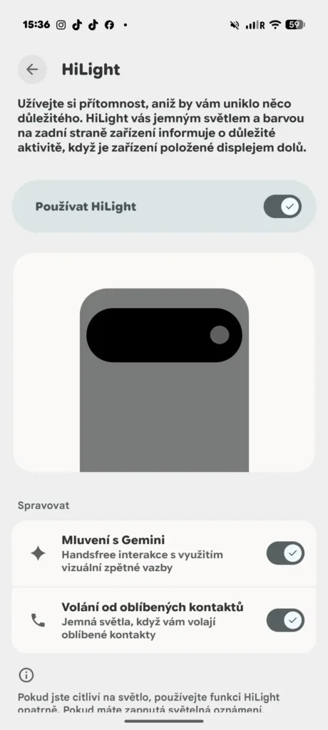 hilight nastaveni pixel 11 pro xl