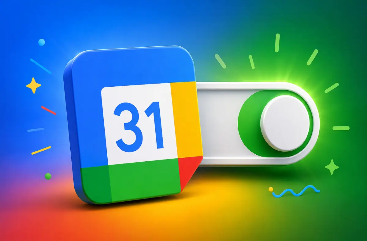 kalendar google logo s prepinacem ai ilustrace