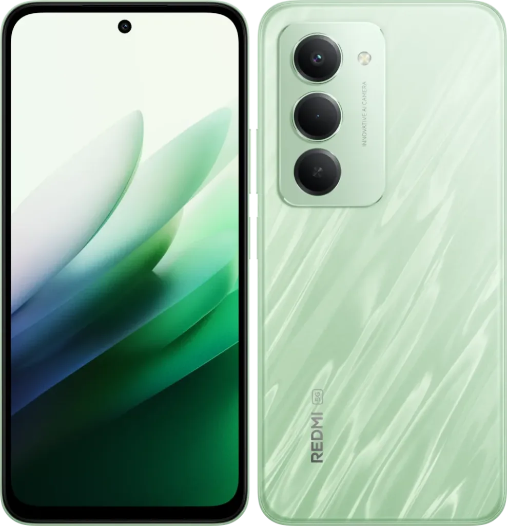 xiaomi redmi 15 5g zelena predni a zadni strana render